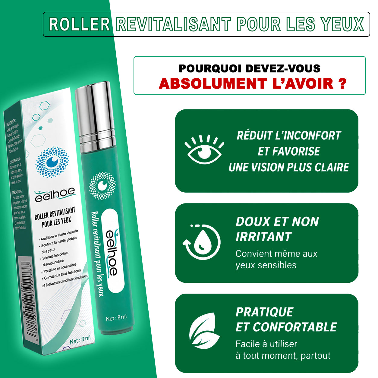 ROLLER REVITALISANT POUR LES YEUX
