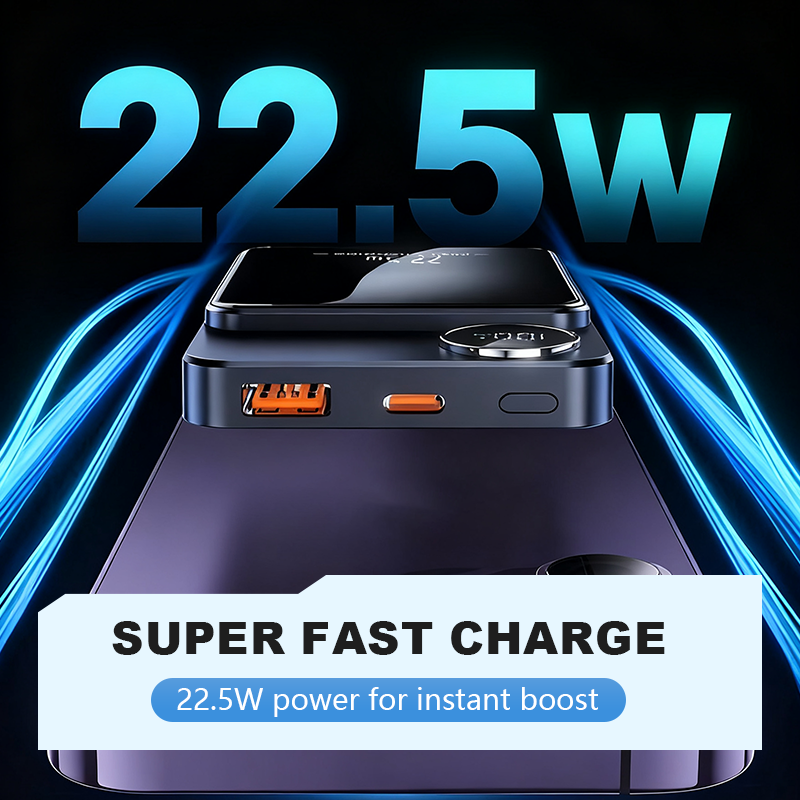 VoltMag Pro™ - Chargeur Magnétique 10 000 mAh pour Voyageurs & Professionnels