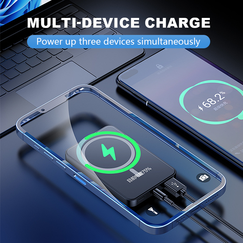 VoltMag Pro™ - Chargeur Magnétique 10 000 mAh pour Voyageurs & Professionnels
